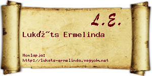 Lukáts Ermelinda névjegykártya